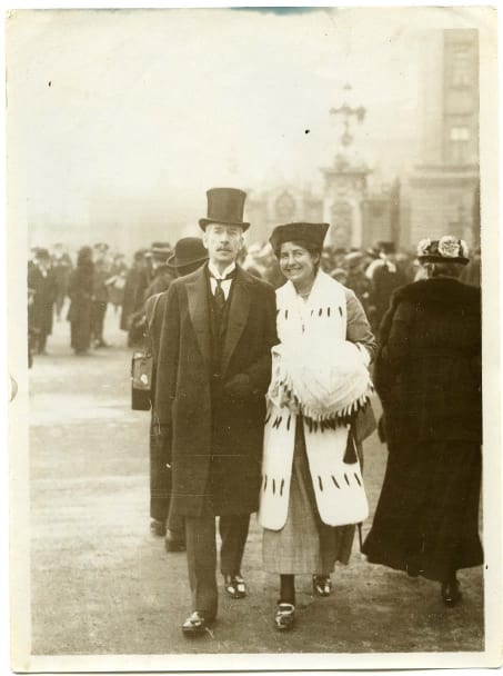 Nathaniel and Daisy Lloyd at Buckingham palace where he receive his OBE