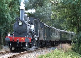 An image of a Steam train on the Kent and East Sussex railway