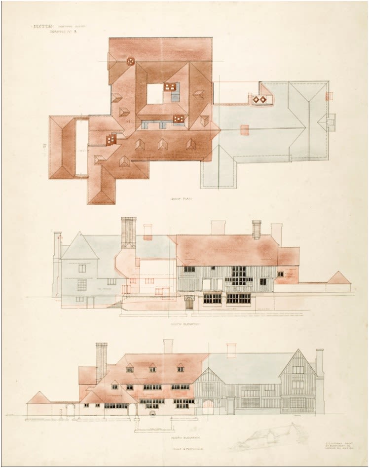 Lutyens plan of the house at Great Dixter