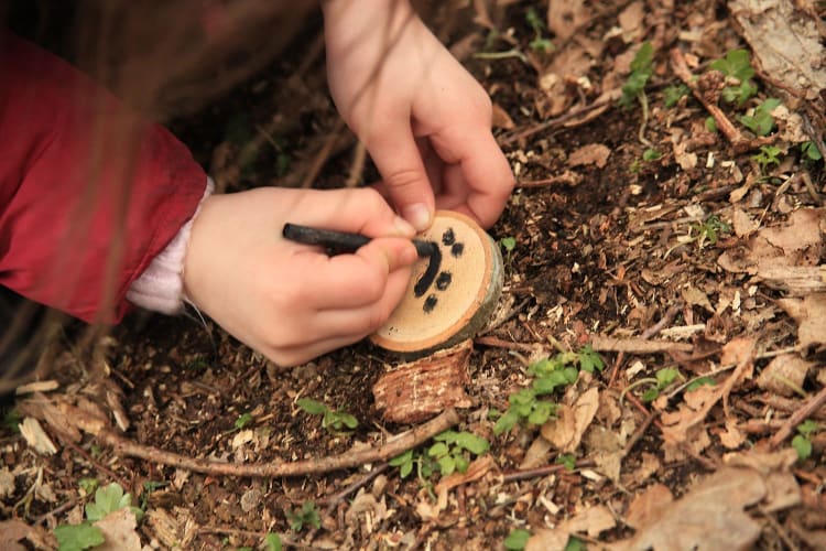 Image of a wood cookie craft activity